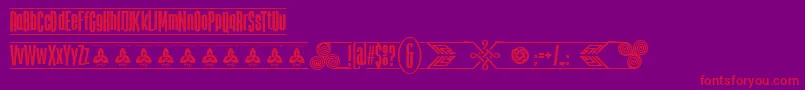 TheTribalBoxDemoFontFfp Font – Red Fonts on Purple Background