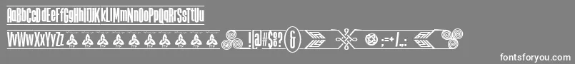 TheTribalBoxDemoFontFfp-Schriftart – Weiße Schriften auf grauem Hintergrund