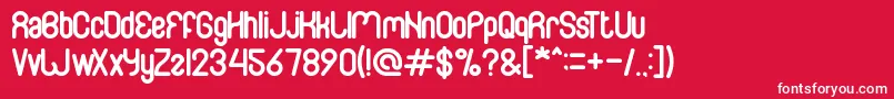 Familyandfriend Font – White Fonts on Red Background