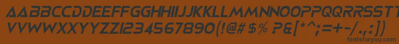 NeoteriqueItalic Font – Black Fonts on Brown Background