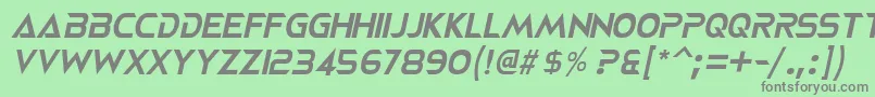 NeoteriqueItalic Font – Gray Fonts on Green Background