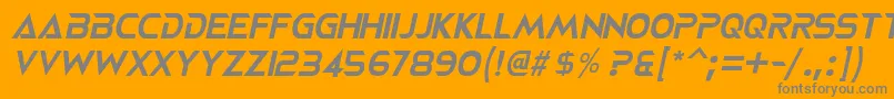 NeoteriqueItalic Font – Gray Fonts on Orange Background