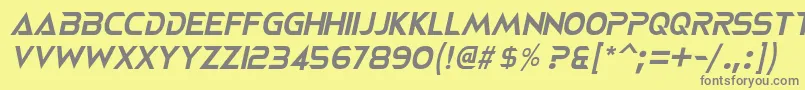 NeoteriqueItalic Font – Gray Fonts on Yellow Background