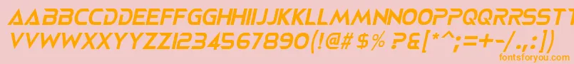 NeoteriqueItalic Font – Orange Fonts on Pink Background