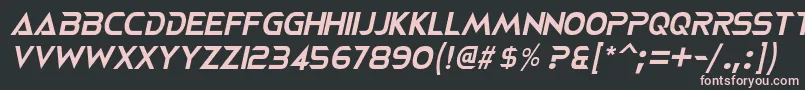 NeoteriqueItalic Font – Pink Fonts on Black Background