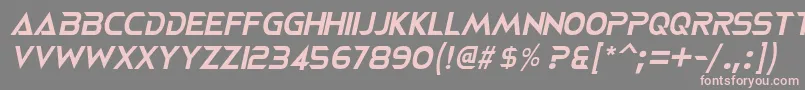 NeoteriqueItalic Font – Pink Fonts on Gray Background