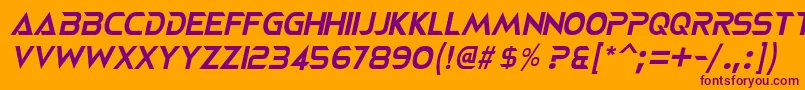 NeoteriqueItalicフォントについての詳細 フォントNeoteriqueItalic – オレンジの背景に紫のフォント