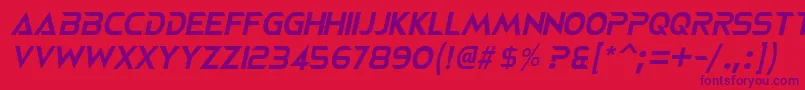 NeoteriqueItalic Font – Purple Fonts on Red Background