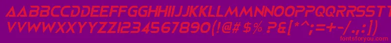 fuente NeoteriqueItalic – Fuentes Rojas Sobre Fondo Morado