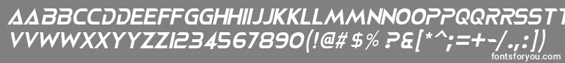 フォントNeoteriqueItalic – 灰色の背景に白い文字