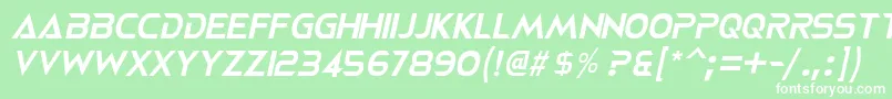 NeoteriqueItalic Font – White Fonts on Green Background