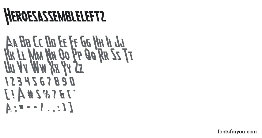 Schriftart Heroesassembleleft2 – Alphabet, Zahlen, spezielle Symbole