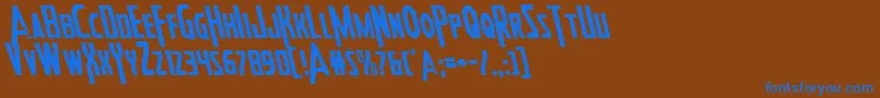 Heroesassembleleft2 Font – Blue Fonts on Brown Background
