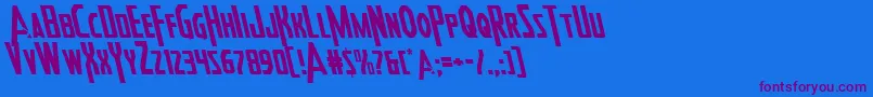Heroesassembleleft2 Font – Purple Fonts on Blue Background