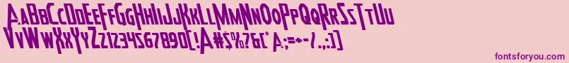 Heroesassembleleft2 Font – Purple Fonts on Pink Background