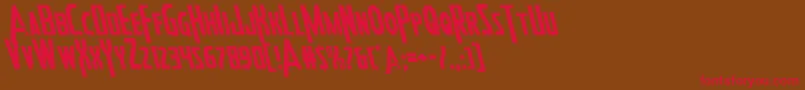 Heroesassembleleft2 Font – Red Fonts on Brown Background