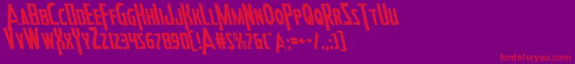Fonte Heroesassembleleft2 – fontes vermelhas em um fundo violeta