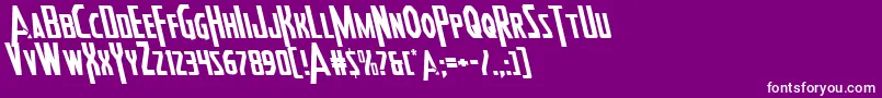 Heroesassembleleft2 Font – White Fonts on Purple Background