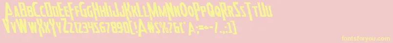Heroesassembleleft2 Font – Yellow Fonts on Pink Background