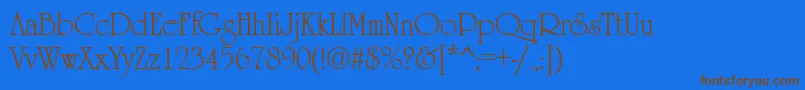 UrsulaRegular Font – Brown Fonts on Blue Background