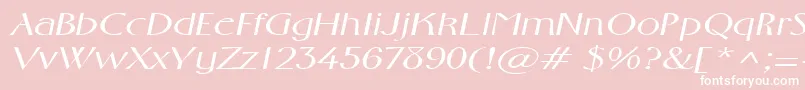 FosterexpandedItalic Font – White Fonts on Pink Background