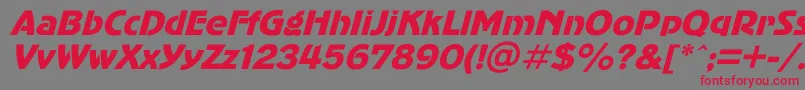 Шрифт Advergo1 – красные шрифты на сером фоне