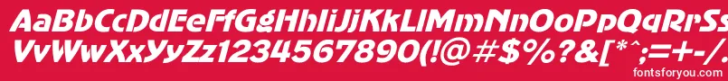 Advergo1 Font – White Fonts on Red Background