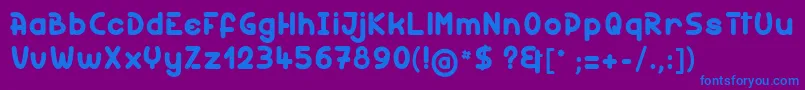 Holymolylight Font – Blue Fonts on Purple Background