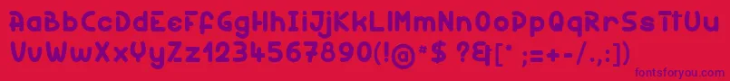 Holymolylight Font – Purple Fonts on Red Background