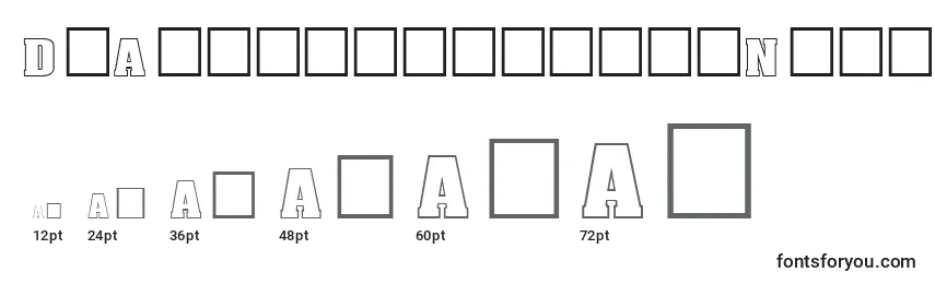 sizes of dgaachenoutlinenormal font, dgaachenoutlinenormal sizes