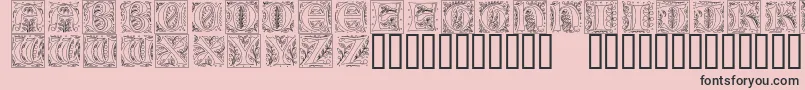 Saiba mais sobre a fonte Gothicilluminate Fonte Gothicilluminate – fontes pretas em um fundo rosa
