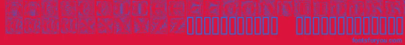 Шрифт Gothicilluminate – синие шрифты на красном фоне