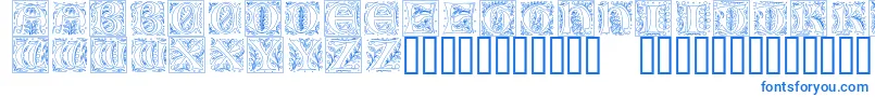 Czcionka Gothicilluminate – niebieskie czcionki na białym tle