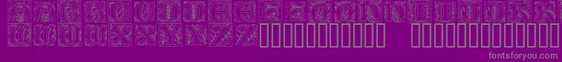 Gothicilluminate-Schriftart – Graue Schriften auf violettem Hintergrund