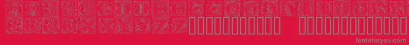 Gothicilluminate Font – Gray Fonts on Red Background