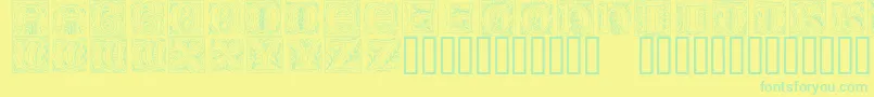 フォントGothicilluminate – 黄色い背景に緑の文字