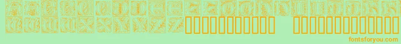 Gothicilluminate Font – Orange Fonts on Green Background