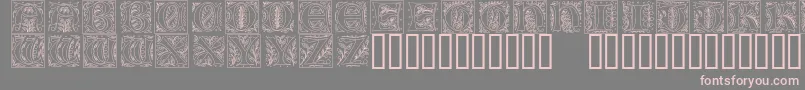 フォントGothicilluminate – 灰色の背景にピンクのフォント