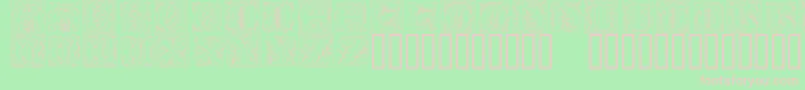フォントGothicilluminate – 緑の背景にピンクのフォント