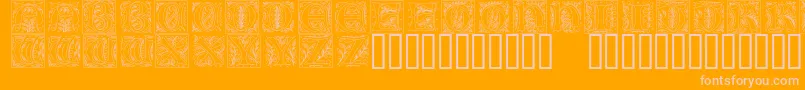 Gothicilluminate Font – Pink Fonts on Orange Background