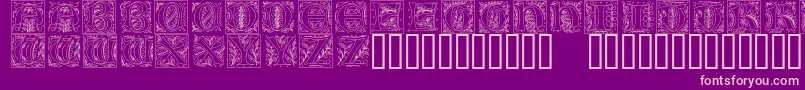 フォントGothicilluminate – 紫の背景にピンクのフォント