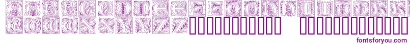 Gothicilluminate-fontti – violetit fontit