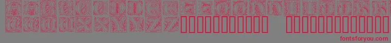 Gothicilluminate Font – Red Fonts on Gray Background