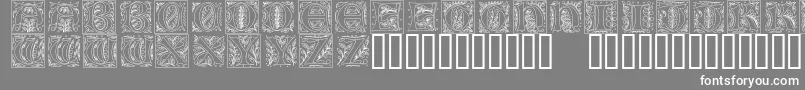 Gothicilluminate-fontti – valkoiset fontit harmaalla taustalla