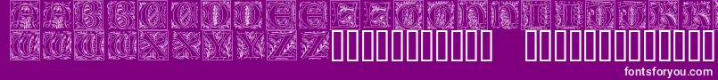 Fonte Gothicilluminate – fontes brancas em um fundo violeta