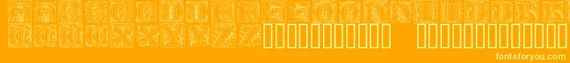 Gothicilluminate Font – Yellow Fonts on Orange Background