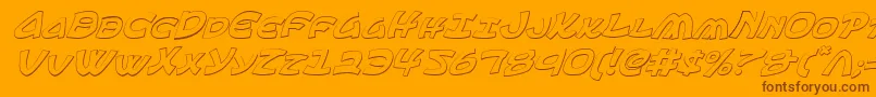 Ephesian3Di Font – Brown Fonts on Orange Background