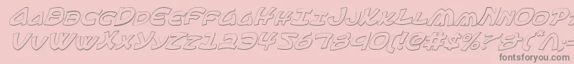 Ephesian3Di-Schriftart – Graue Schriften auf rosa Hintergrund