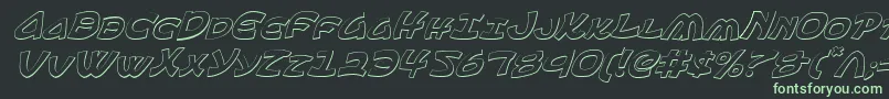 Ephesian3Di Font – Green Fonts on Black Background