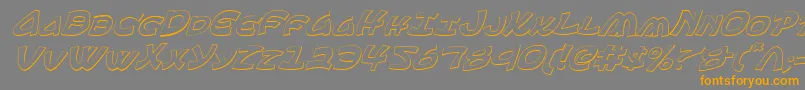Шрифт Ephesian3Di – оранжевые шрифты на сером фоне